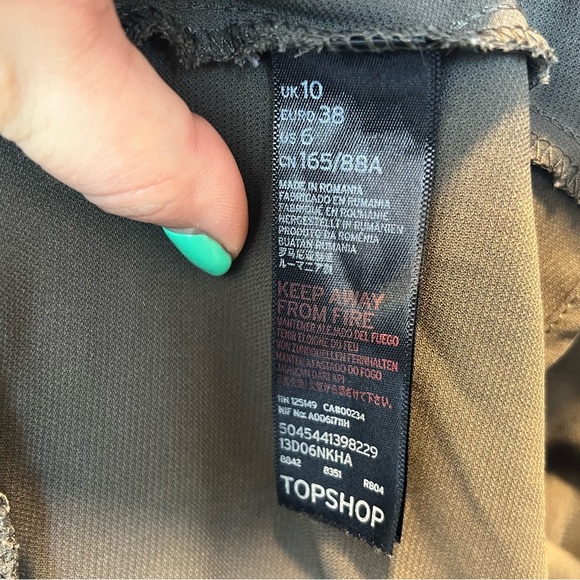 Topshop Women's Slouchy Knot Front Blouse - size 6 - Picture 7 of 9